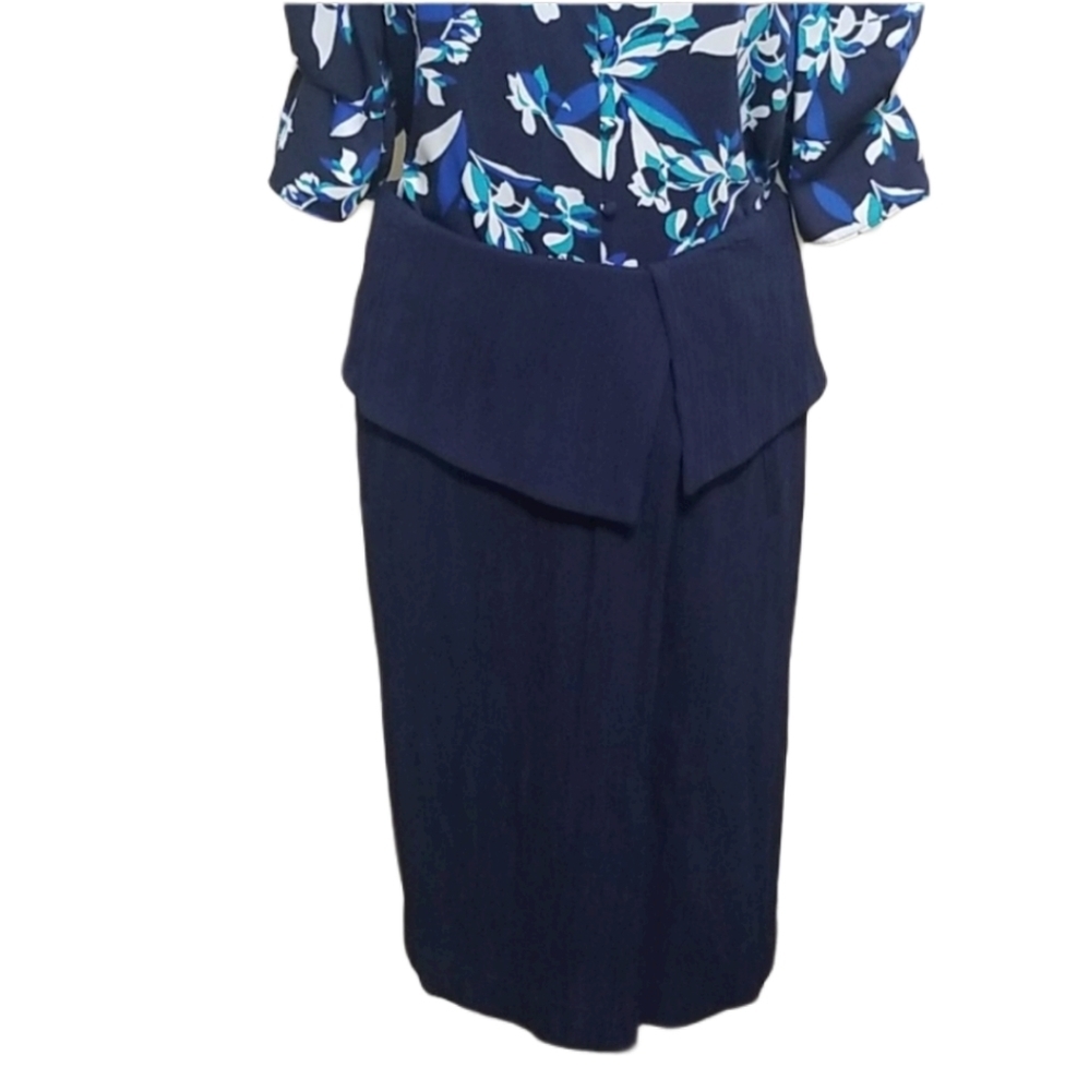 MM Lafleur Montgomery Skirt Textured Navy 8